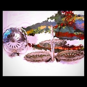 Silver Vintage Clam Shell Serving Trays